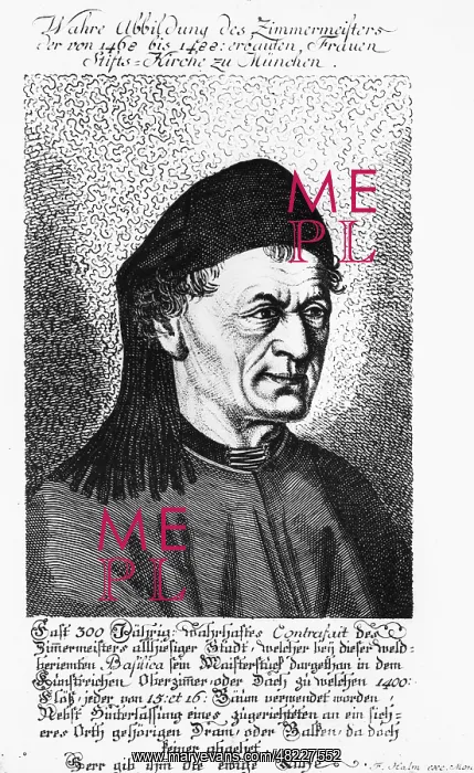 : Portrait of the builder of the Frauenkirche in Munich : Portrait of the builder of the Frauenkirche in Munich