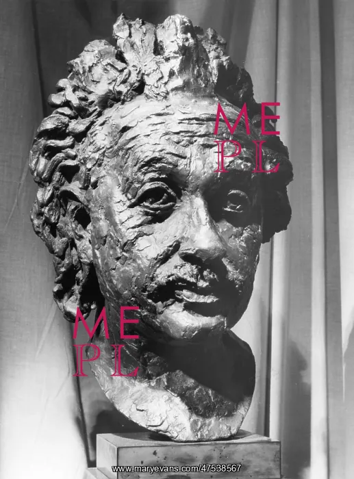 : Portrait bust of Albert Einstein, theoretical physicist : Portrait bust of Albert Einstein, theoretical physicist