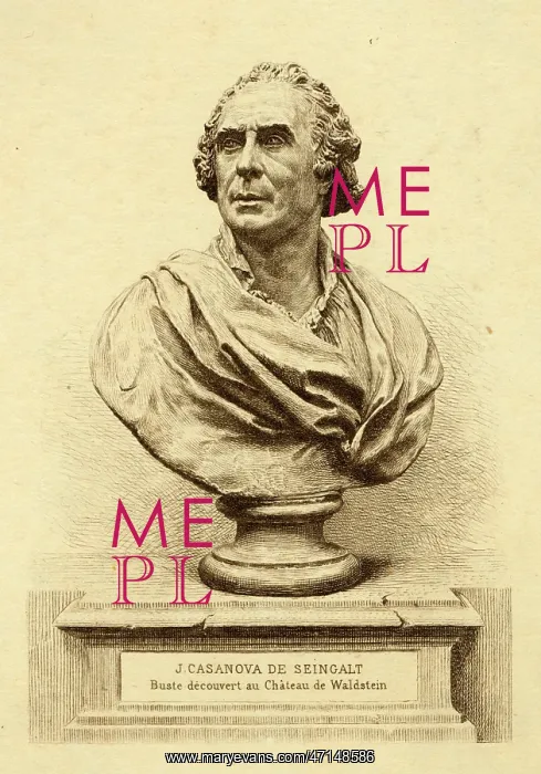 : Portrait bust of Casanova, adventurer and author : Portrait bust of Casanova, adventurer and author