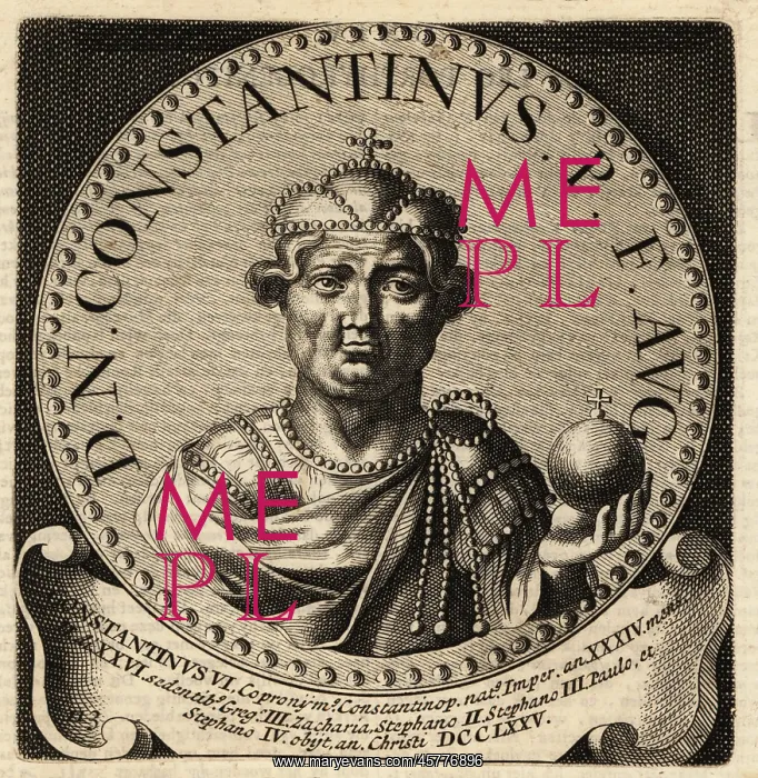 : Portrait of Byzantine Emperor Constantine V : Portrait of Byzantine Emperor Constantine V