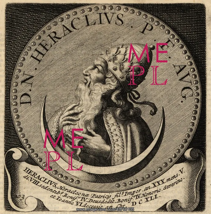 : Portrait of Byzantine Emperor Heraclius : Portrait of Byzantine Emperor Heraclius