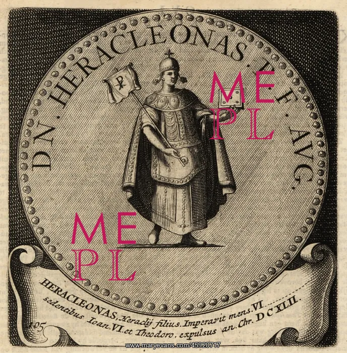 : Portrait of Byzantine Emperor Heraklonas : Portrait of Byzantine Emperor Heraklonas