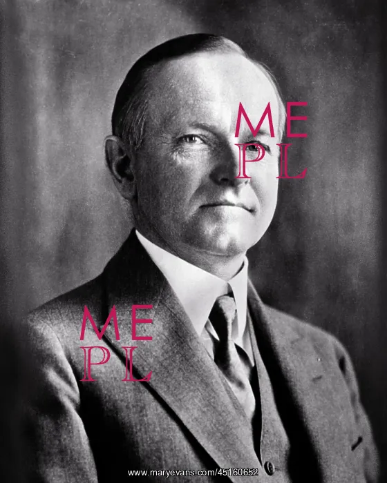 : Portrait Calvin Coolidge 30Th President of the : Portrait Calvin Coolidge 30Th President of the