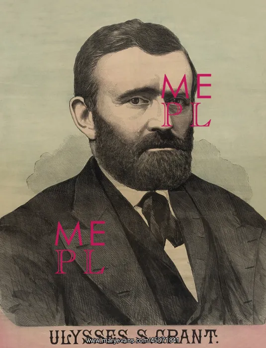 : Portrait from a campaign banner for the 1872 : Portrait from a campaign banner for the 1872