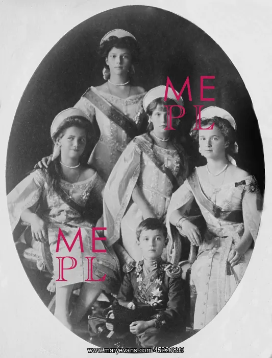 : Portrait of the five children of Czar Nicolas ? : Portrait of the five children of Czar Nicolas ?