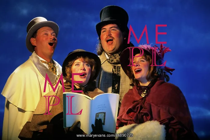  : Portrait Of Four Christmas Carolers