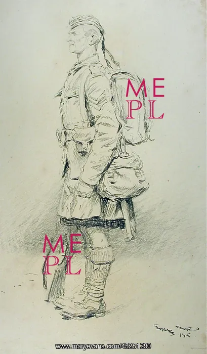 : Portrait of a Corporal of the 1 / 9th (Glasgow Highlanders) Ba : Portrait of a Corporal of the 1 / 9th (Glasgow Highlanders) Ba