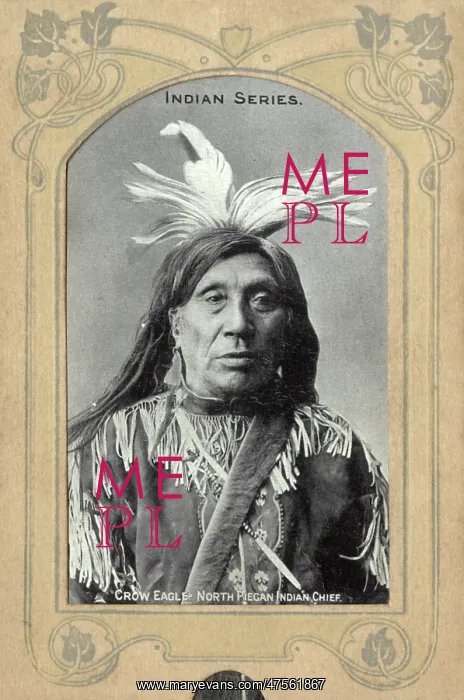  : Portrait of Crow Eagle, North Piegan Indian Chief