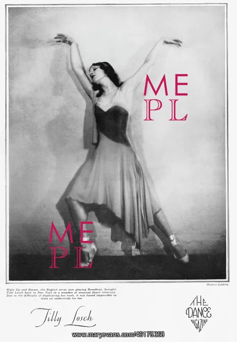 : Portrait of the dancer Tilly Losch, appearing : Portrait of the dancer Tilly Losch, appearing