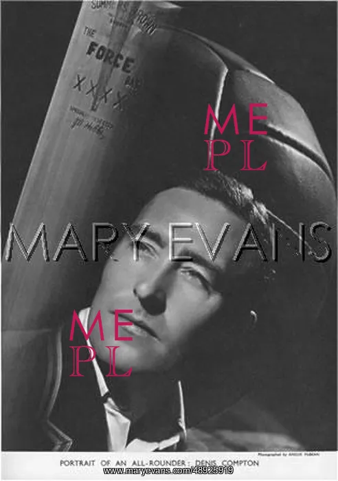 : A portrait of Denis Compton by Angus McBean : A portrait of Denis Compton by Angus McBean