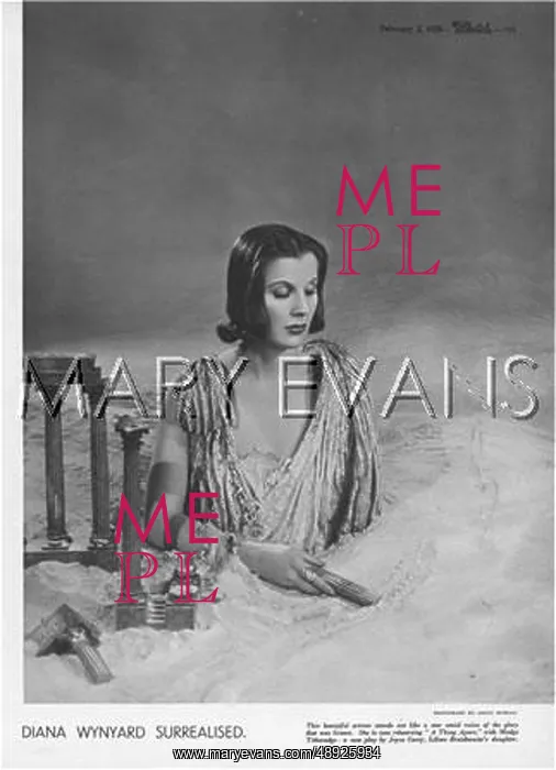 : A portrait of Diana Wynyard by Angus McBean : A portrait of Diana Wynyard by Angus McBean