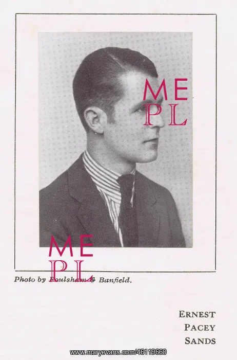 : Portrait of Ernest Pacey Sands : Portrait of Ernest Pacey Sands