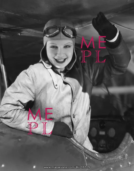 : Portrait of female pilot : Portrait of female pilot