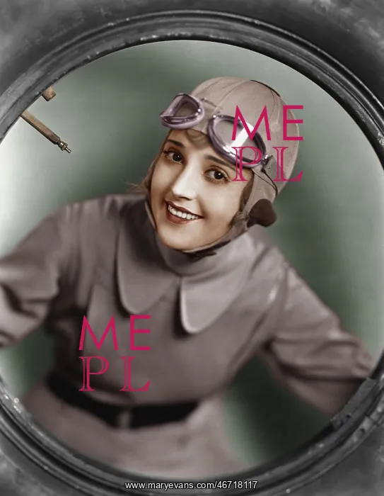 : Portrait of female pilot : Portrait of female pilot