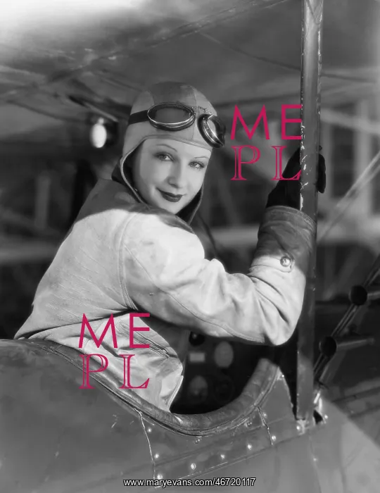 : Portrait of female pilot : Portrait of female pilot
