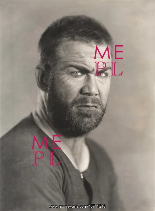 : Portrait of a frowning bearded man : Portrait of a frowning bearded man