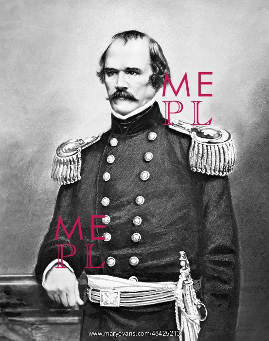 : Portrait of General Albert Sidney Johnston dressed : Portrait of General Albert Sidney Johnston dressed