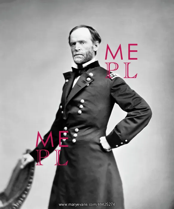 : Portrait of General William Tecumseh Sherman : Portrait of General William Tecumseh Sherman