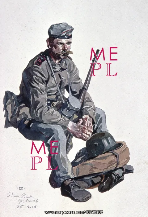 : Portrait of a German soldier, WW1 : Portrait of a German soldier, WW1