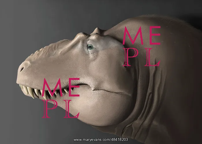 : Portrait of the head of a Lythronax dinosaur : Portrait of the head of a Lythronax dinosaur