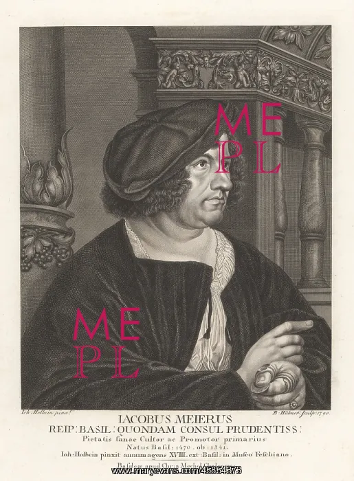 : Portrait of Jakob Meyer, burgermeister of Basel : Portrait of Jakob Meyer, burgermeister of Basel