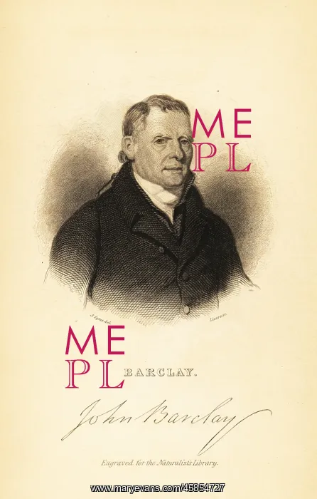 : Portrait of John Barclay, Scottish comparative anatomist : Portrait of John Barclay, Scottish comparative anatomist