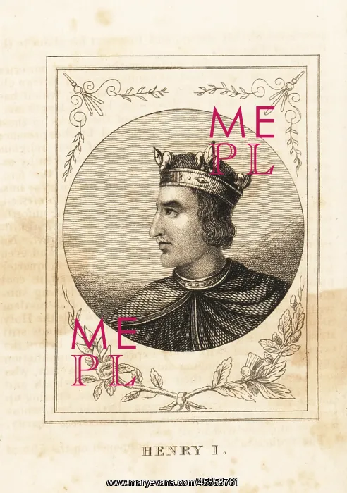 : Portrait of King Henry I of England : Portrait of King Henry I of England