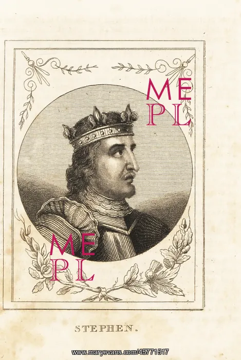 : Portrait of King Stephen of England, 1096-1154 : Portrait of King Stephen of England, 1096-1154