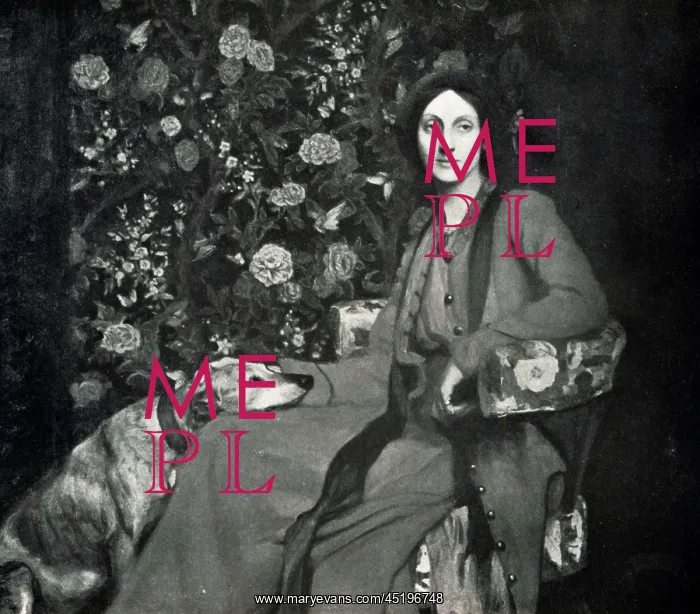 : Portrait of Lady and Dog : Portrait of Lady and Dog