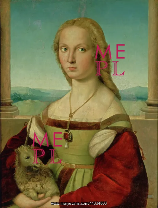 : Portrait of Maddalena Strozzi, by Raphael : Portrait of Maddalena Strozzi, by Raphael