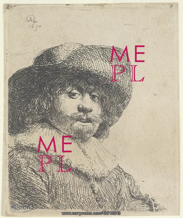 : Portrait of a man with a broad-brimmed hat : Portrait of a man with a broad-brimmed hat