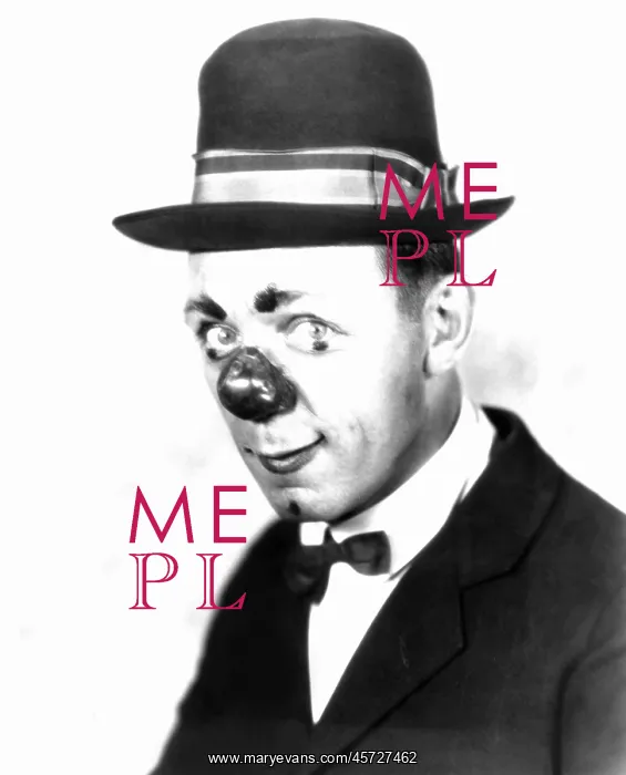 : Portrait of a man in clown makeup : Portrait of a man in clown makeup