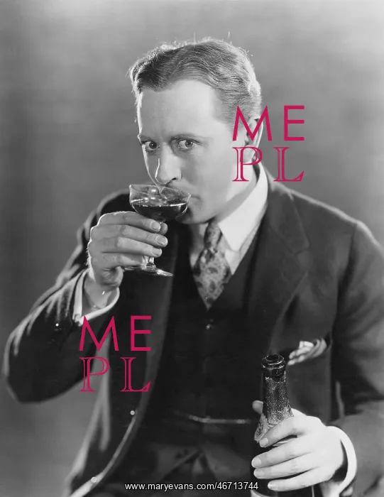 : Portrait of man drinking : Portrait of man drinking