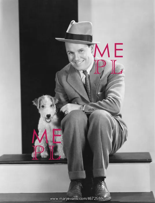 : Portrait of man with puppy : Portrait of man with puppy