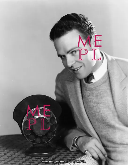 : Portrait of man with radio microphone : Portrait of man with radio microphone