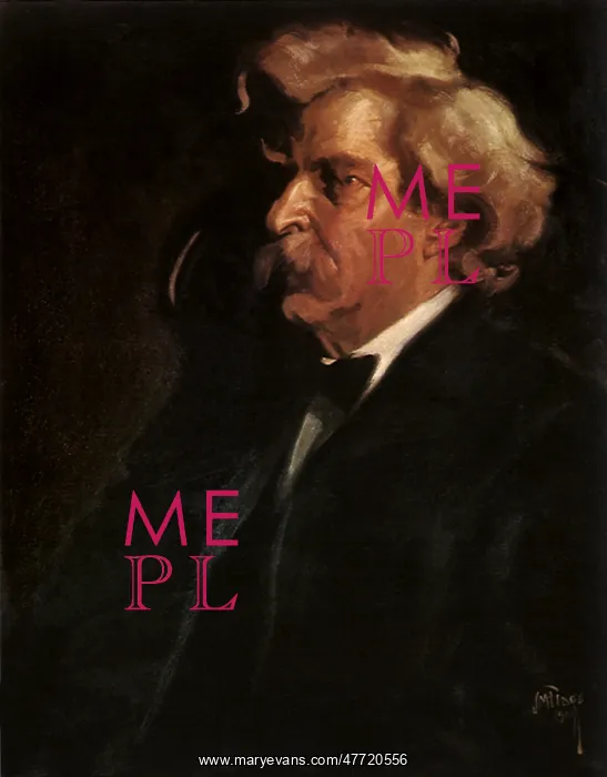 : Portrait of Mark Twain : Portrait of Mark Twain