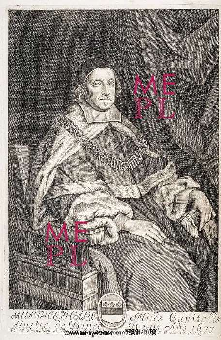 : Portrait of Matthew Hale : Portrait of Matthew Hale