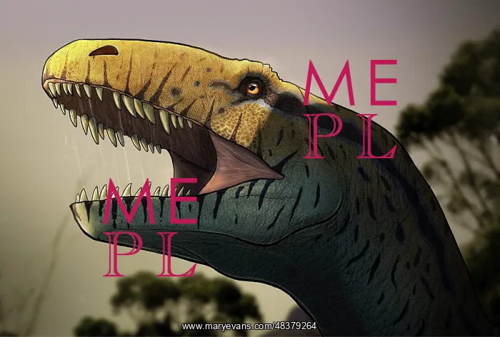 : Portrait of a Megalosaurus dinosaur : Portrait of a Megalosaurus dinosaur