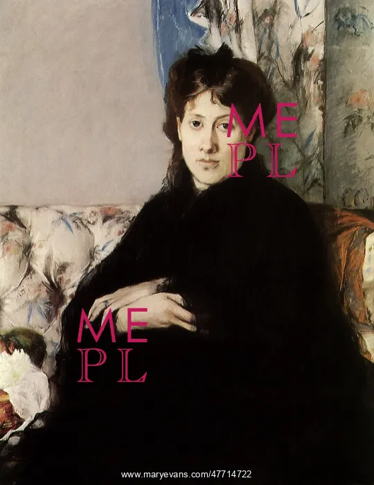 : Portrait of Mme Pontillon, by Berthe Morisot : Portrait of Mme Pontillon, by Berthe Morisot
