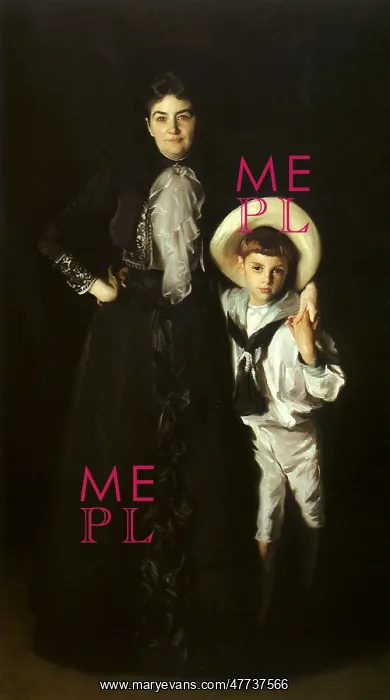 : Portrait of Mrs Edward L Davis and Her Son, by Sargent : Portrait of Mrs Edward L Davis and Her Son, by Sargent