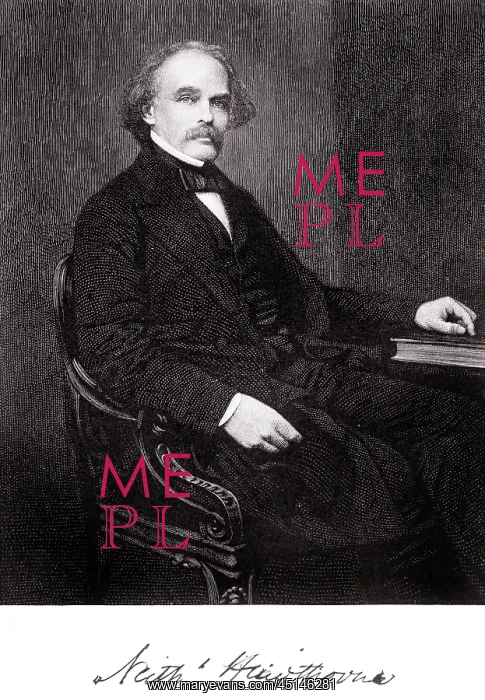 : Portrait of Nathaniel Hawthorne Looking at Camera : Portrait of Nathaniel Hawthorne Looking at Camera