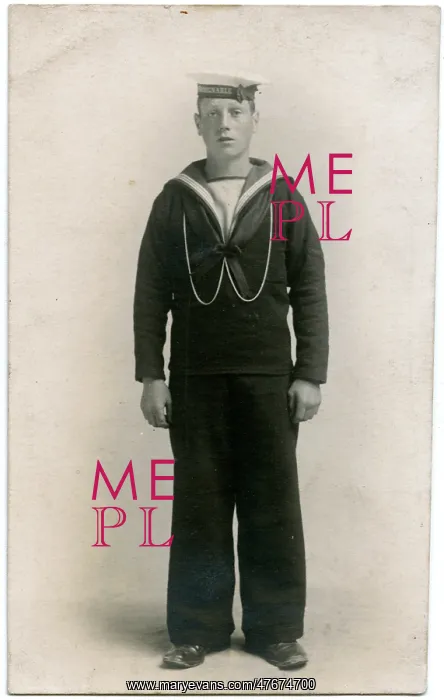 : Portrait of a naval cadet, HMS Impregnable, WW1 : Portrait of a naval cadet, HMS Impregnable, WW1