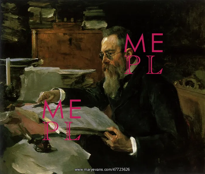 : Portrait of Nikolai Rimsky-Korsakov, composer : Portrait of Nikolai Rimsky-Korsakov, composer