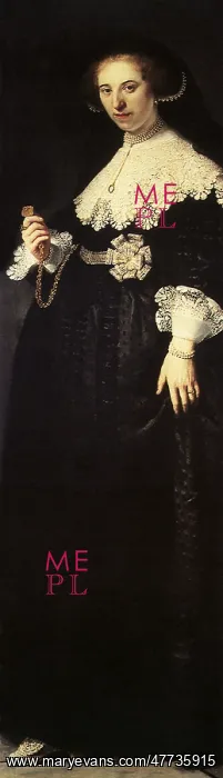 : Portrait of Oopjen Coppit... by Rembrandt : Portrait of Oopjen Coppit... by Rembrandt