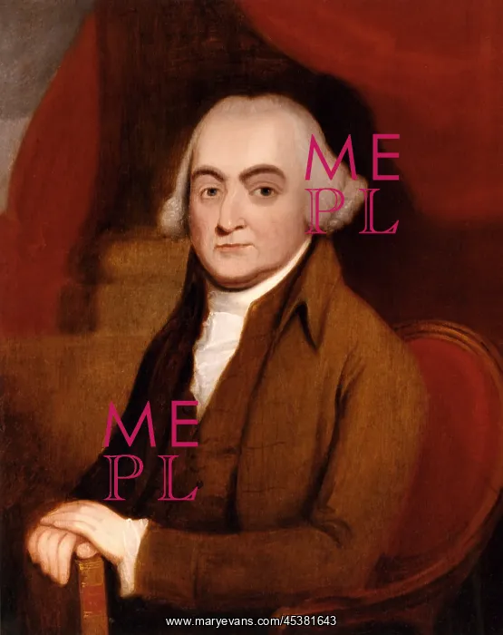 : The portrait was painted when Adams was the : The portrait was painted when Adams was the