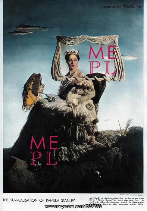 : A portrait of Pamela Stanley by Angus McBean : A portrait of Pamela Stanley by Angus McBean