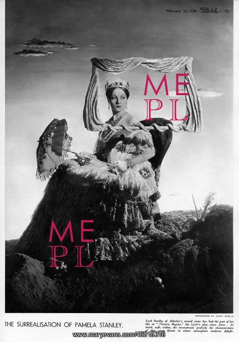 : A portrait of Pamela Stanley by Angus McBean : A portrait of Pamela Stanley by Angus McBean