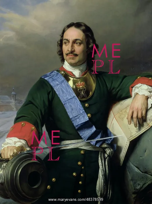 : Portrait of Peter I the Great, ruler of the Russian Empire : Portrait of Peter I the Great, ruler of the Russian Empire