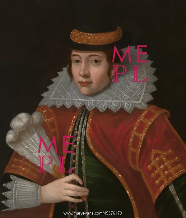 : Detail of a portrait of Pocahontas. This is : Detail of a portrait of Pocahontas. This is