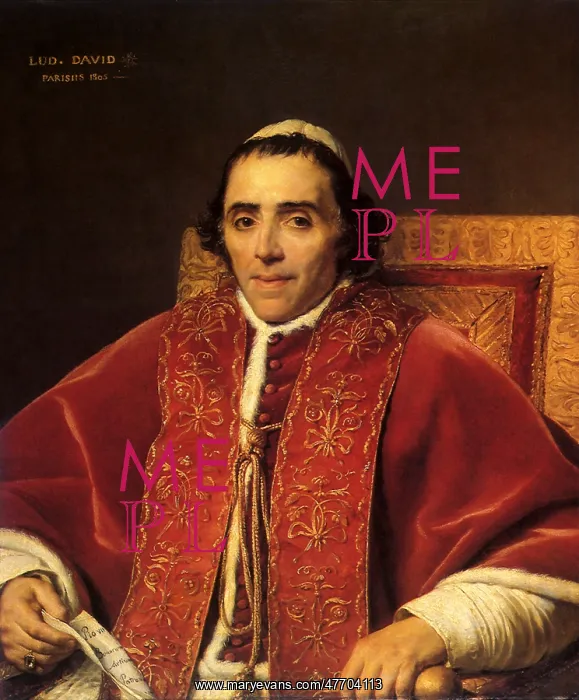 : Portrait of Pope Pius VII, by Jacques-Louis David : Portrait of Pope Pius VII, by Jacques-Louis David